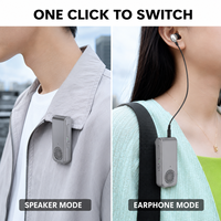 Speaker Pintar dan Earphone Portabel Mini Clip-on dengan Peredam Kebisingan untuk Musik dan Panggilan