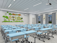 Ensemble de table et de chaise d'école en plastique à un siège de conception moderne pour l'école primaire et secondaire