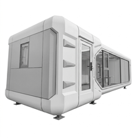 Maison capsule haut de gamme, durable, imperméable, en aluminium, écologique, pour villa et hôtel, capacité 4-5 personnes, 42 mètres carrés