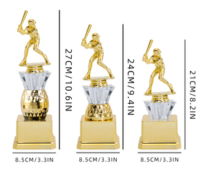 Trofeo Deportivo AD62 Personalizado <span class=keywords><strong>de</strong></span> Fábrica para Juegos <span class=keywords><strong>de</strong></span> Béisbol con Figuras <span class=keywords><strong>de</strong></span> Jugadores <span class=keywords><strong>de</strong></span> Béisbol <span class=keywords><strong>de</strong></span> Juguete y Base Dorada - Product Image 5