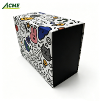 Boîte cadeau rigide personnalisée avec impression graffiti, fermeture magnétique, emballage en papier rigide de luxe pour cadeau