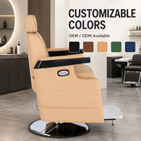 Fauteuil de Barbier Électrique Inclinable Ergonomique XFMC pour Salon de Coiffure, Mobilier de Salon, Personnalisation OEM/ODM pour Poste de Barbier