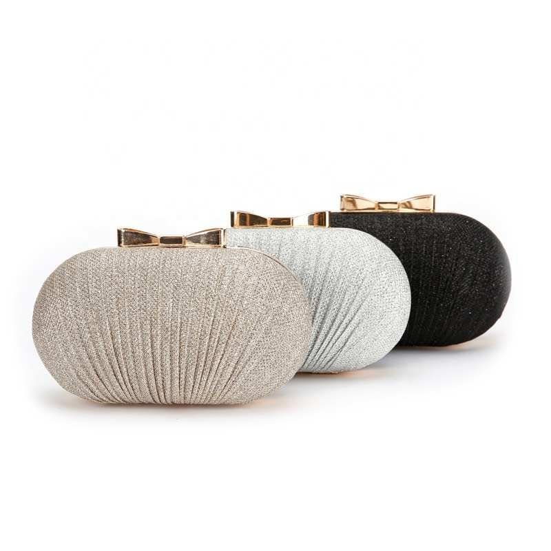 New Arrival Luxury Oval Dress Gold Banquet Bag Crossbody Chain Clutch Evening Bag For Women