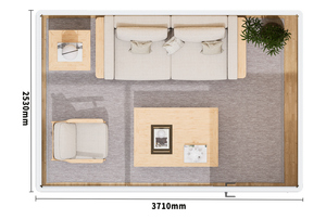 Casa Prefabricada Móvil con Esquinas Circulares para Oficina, Jardín <span class=keywords><strong>Zen</strong></span>, Trabajo Remoto, Cabaña Prefabricada, Casa Modular - Product Image 3