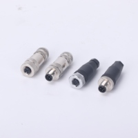 Konverter kabel Mono, 4-Pin XLR ke 6.5mm Jack Adapter Din tipe 2 Meter kabel Mono konektor M12 tahan air