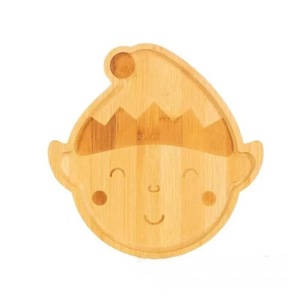 Stars Santa Claus Bamboo Wood <b>Tray</b> Decorative Serving <b>Tray</b> For Food Children's <b>Snack</b> Fruit Plate - Product Image 4