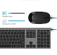 Mini clavier et souris sans fil 2.4G avec connexion filaire silencieuse à 109 touches en stock