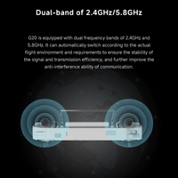 Télécommande Skydroid G20, portée 30 km, double bande 2.4G/5.8G, code fixe, étanche pour drone