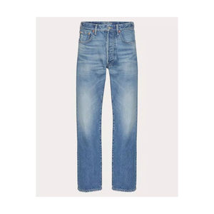 Người Đàn Ông Mỏng Phù Hợp Với Stonewashed Denim Quần Độc Đáo Nút Thiết Kế Thoải Mái Giản Dị Đảng Thời Trang Phố Cả Ngày Mặc Cho <span class=keywords><strong>B</strong></span>ất kỳ <span class=keywords><strong>Hip</strong></span> <span class=keywords><strong>Hop</strong></span> - Product Image 5