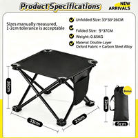 Tabouret de camping pliant moderne en X avec sac de transport – Durable, léger, en acier au carbone et tissu Oxford, portable pour le camping en extérieur et la plage