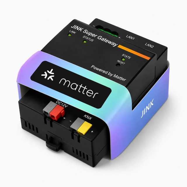 JINK Super Gateway KNX to Matter Smart Home Bridge Matter 1.5 Automation Hub for Home and Hotel