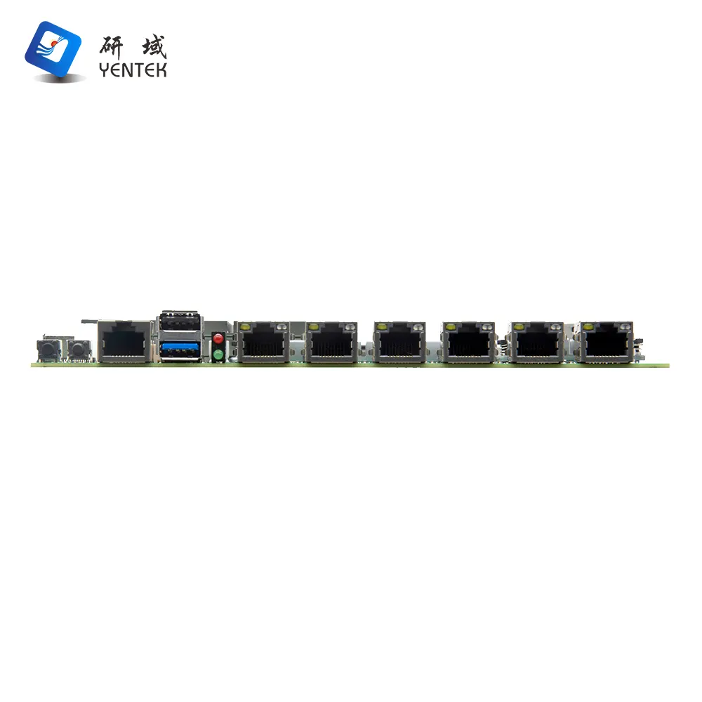 6 cổng Ethernet 1U máy chủ pfsense thiết bị j6412 mềm Router Mainboard Mạng Bo mạch chủ tường lửa