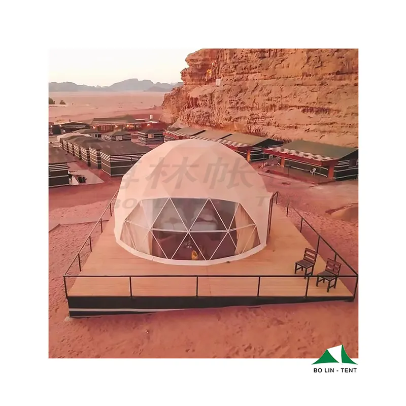 Nhà sản xuất phòng khách sạn lĩnh vực sa mạc khách sạn thích hợp cho thời tiết khắc nghiệt mái vòm lều