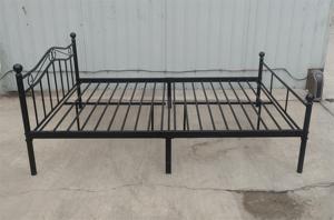 Thiết Kế Hiện Đại Cổ Điển Châu Âu Phong Cách Kim Loại Mạnh Mẽ Giường Kích Thước Duy Nhất Nữ Hoàng Thép Giường Tròn Khung Giá Rẻ Giá Màu Đen - Product Image 5