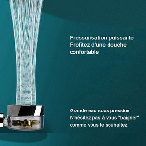 High-Pressure Handheld Turbo <b>Fan</b> Shower Head with 5 Filters Mirror Finish Water Saving Rainfall <b>Spray</b> Bathroom Accessories - Product Image 4