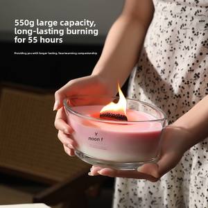 Bougie parfumée de luxe à marque privée, mèche en bois, son crépitant, bruit blanc, cire de soja, parfums personnalisés, bougie d'aromathérapie, cadeau - Product Image 3