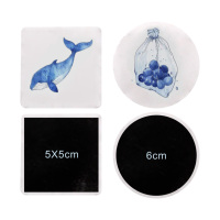 Aimant de réfrigérateur en céramique de logo personnalisé de haute qualité Carrelage carré imprimé UV vierge pour cadeau de Pâques