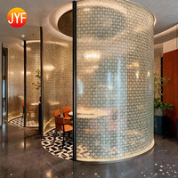 Cloison de séparation en acier inoxydable H6062 pour restaurant, écran de séparation en métal découpé sur mesure, séparateur de pièce décoratif intérieur