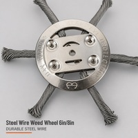Roue à fil d'acier pour désherbeur, accessoire de rechange pour tondeuse à batterie au lithium, outil de jardinage de 150 mm (6 pouces)