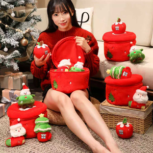 Serie de Cajas de Regalo de Navidad: Adornos <span class=keywords><strong>para</strong></span> Árbol de Navidad, Peluche Muñeco de Nieve de Algodón PP, el Mejor Amigo de la Niña, Regalo de Año Nuevo, Transfronterizo - Product Image 1