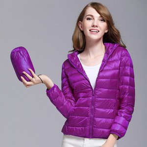 Nuovo <span class=keywords><strong>piumino</strong></span> d'anatra da donna con cappuccio imbottito pieghevole imbottibile imbottito leggero <span class=keywords><strong>piumino</strong></span> da donna - Product Image 2