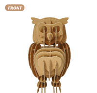 Rompecabezas de Búho 3D Ecológico de Cartón, Kit de Manualidades de Papel Cortado con Láser, Juguete Educativo STEM para Niños y Adultos, Decoración, Venta al Por Mayor