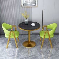Table de négociation minimaliste moderne, ensemble table et chaises rondes de luxe nordique