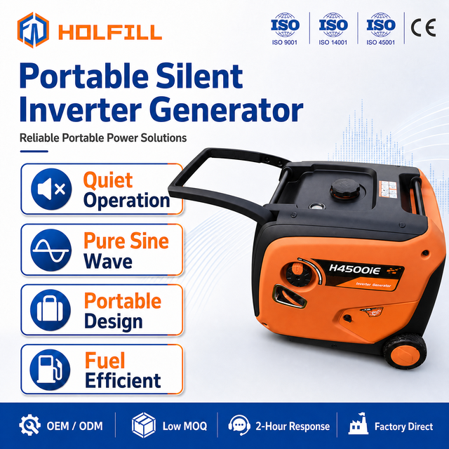 Factory Direct Silent 3500W H4500IE Inverter Gasoline Generator Remote Start Portable Dual Voltage for Home Backup Camping