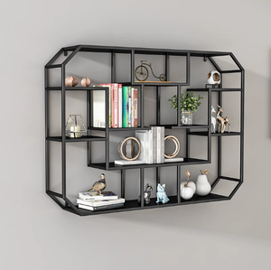 Étagère murale, bibliothèque murale, armoire de <span class=keywords><strong>rangement</strong></span> murale, porte-vin créatif mural pour salon - Product Image 4