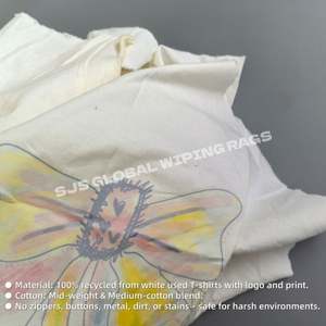 Paños de Limpieza Industriales de Algodón Blanco Estampado, Resistentes y de Bajo Contenido de Pelusa, Reutilizables para Talleres - Product Image 4