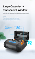 Impresora Térmica de Recibos NORGEE de 80 mm, Impresora de Códigos de Barras Portátil Mini de 3 Pulgadas con SDK Gratuito, Wi-Fi y Batería Recargable