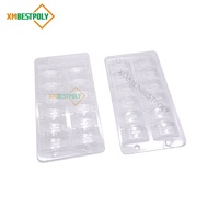 Plateau à macarons en plastique transparent, 12 cavités, boîte en blister PET pour macarons, conteneur d'emballage pour présentation de desserts
