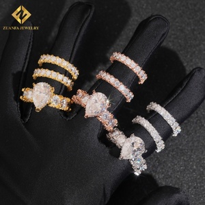 Bague de fiançailles en diamant de luxe, bijoux fins, argent sterling 925, diamant moissanite VVS pour femmes avec GRA - Product Image 6