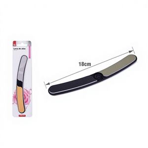 Lima de Uñas Doble Cara de Acero y Papel de Lija, Lima de Uñas Desechable para el Cuidado de las Uñas, Patrón Recto - Product Image 1