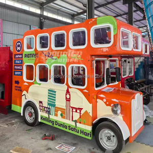 Bus touristique londonien à double étage en fibre de verre, sur mesure et à thème, pour la visite des parcs, à vendre - Product Image 4