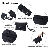 Aangepaste Groothandel Crossbody Tassen Heren Afneembare Flap Mini Zwart High Street Multifunctionele Portemonnees Telefoon Hiphop Trendy