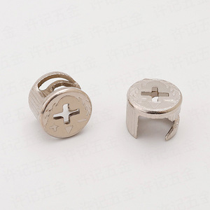 Furniture <b>Lock</b> 15mm Eccentric <b>Wheel</b> Embedded Part Keyless Iron Minimalist Design Easy Installation Wardrobe Panel Fastener - Product Image 1