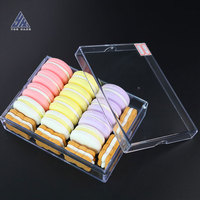 Boîte à dessert en plastique transparent de qualité alimentaire, écologique, de 430 ml, pour l'emballage de sushis et de sucre, vente en gros d'usine