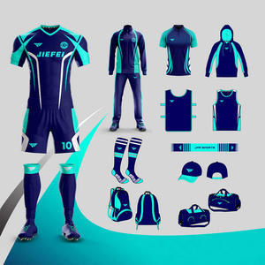 JFR individueller Druck Fußballtrikots Shorts Shirts atmungsaktive Uniformen Fußball gestrickt Fußballtrikot Sport für M Großhandel Herren - Product Image 4