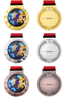 Personnalisé or sport football taekwondo volley-ball médaille cyclisme avec ruban