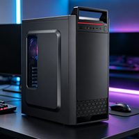 Boîtier PC Micro ATX Meway Factory de haute qualité avec façade en maille, ventilateur RGB, mini-tour, en acier SPCC, compatible avec alimentation ATX, pour jeux et bureau, personnalisable