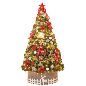 Árbol de Navidad de Pino con Luces LED, Luces Brillantes Pequeñas, Material de PVC/PE, Base de Mesa para Decoración Navideña de Caravanas, 3 Pies, Luz Cálida - Product Image 2