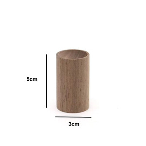 Cilindrico porta incenso in legno diffusore di olio essenziale diffusori per aromaterapia in legno di noce nero per la casa dell'auto - Product Image 2