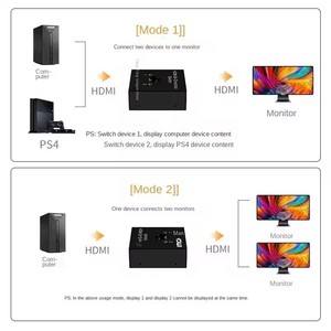 Divisor compatible con HDMI, interruptor 4K KVM bidireccional 1x2/2x1, interruptor compatible con HDMI 2 en 1, adaptador de interruptor para PS4/3 TV Box - Product Image 5