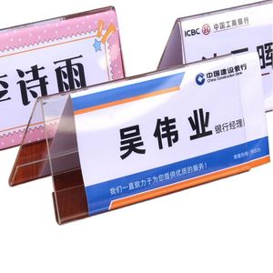 ที่วางป้ายอะคริลิคทรงตัววี รุ่น FA03 A5 แบบกำหนดเอง และที่วางป้ายตั้งโต๊ะสำหรับใช้ในบ้านและเชิงพาณิชย์ - Product Image 2