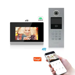 Bcom Professional 7-Zoll-IP-SIP-Touchscreen-Video-Türsprechanlage WiFi-Überwachung 1080p-Auflösung Farbkamera-Apartment gebäude