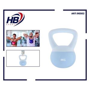 เคตเทิลเบลล์พีวีซีสองสี น้ำหนัก 4 กก. สีฟ้า - Product Image 3