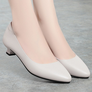 XUANHUI 34-41 Escarpins en cuir microfibre <span class=keywords><strong>noir</strong></span>, talon de 5 cm, bout <span class=keywords><strong>pointu</strong></span>, chaussures de travail classiques et élégantes pour femmes - Product Image 5