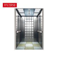 Ascenseur moderne de passager d'hôtel de 800kg avec le plancher sans engrenage de PVC de machine de traction d'entraînement de C.A. pour des immeubles à appartements