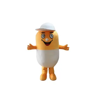 Costume de mascotte pour adultes, pilules personnalisées de marche, costume de cosplay pour mascotte